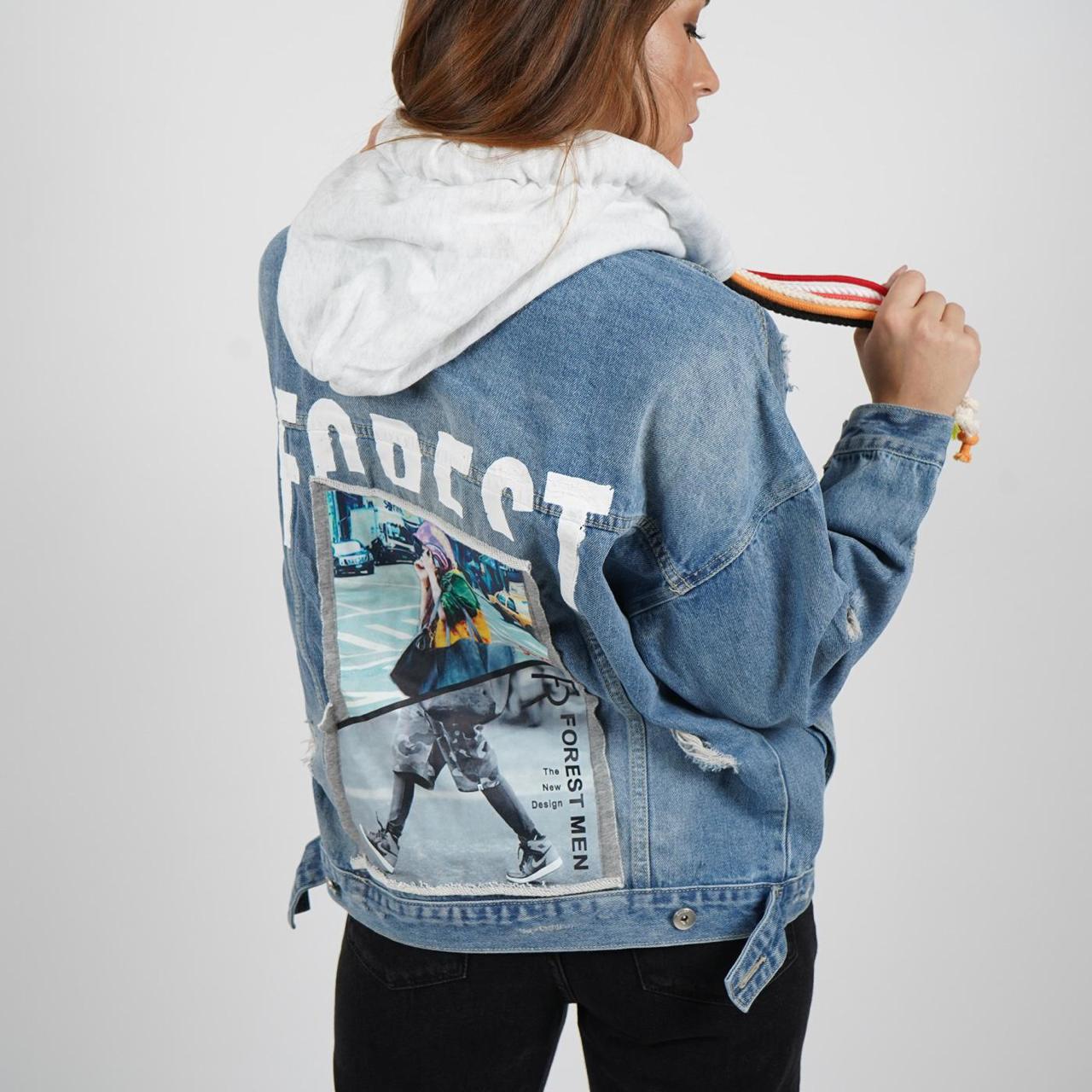 denim and hoodie outfit