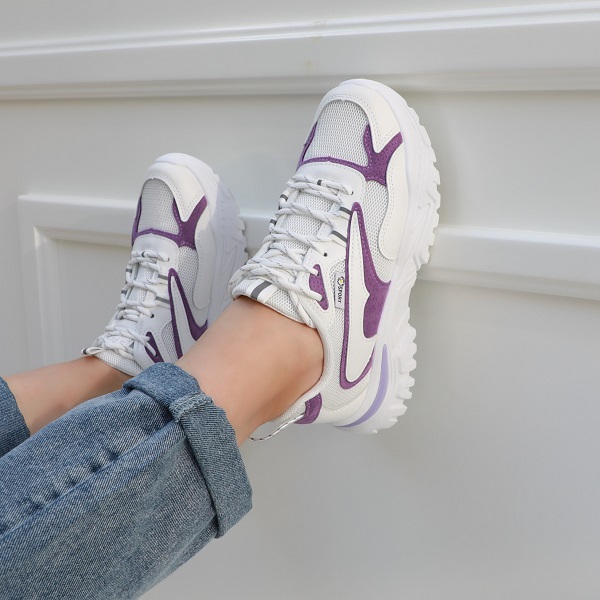 lace up front chunky sneakers