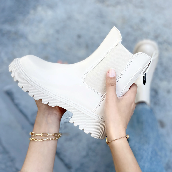 LEATHER WINTER BOOTS WITHOUT LACES SmileFashionJO